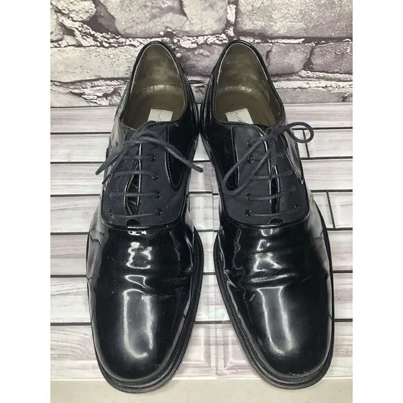 Mezlan Opera Black Patent Exquisite Upscale Designer Tuxedo Oxfords Shoes Men 11