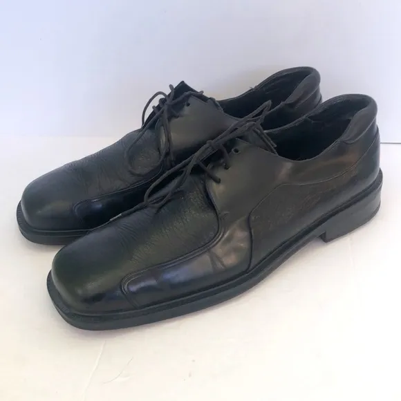 Mezlan 'Picasso' Square Toe Black Leather Oxfords Men's Size 11.5