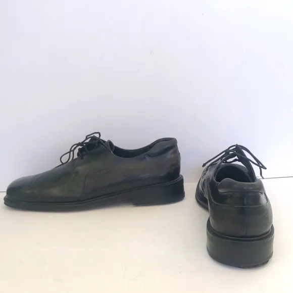 Mezlan 'Picasso' Square Toe Black Leather Oxfords Men's Size 11.5