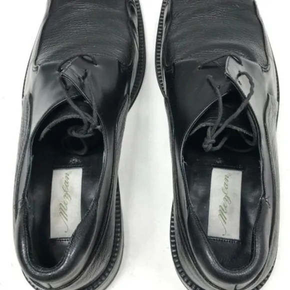 Mezlan 'Picasso' Square Toe Black Leather Oxfords Men's Size 11.5