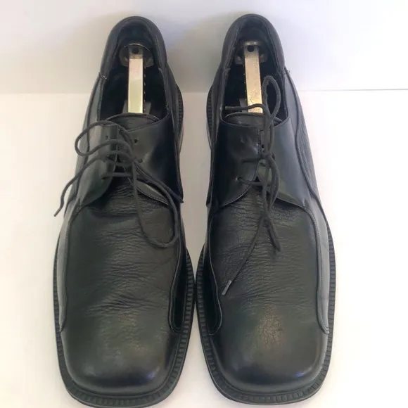 Mezlan 'Picasso' Square Toe Black Leather Oxfords Men's Size 11.5