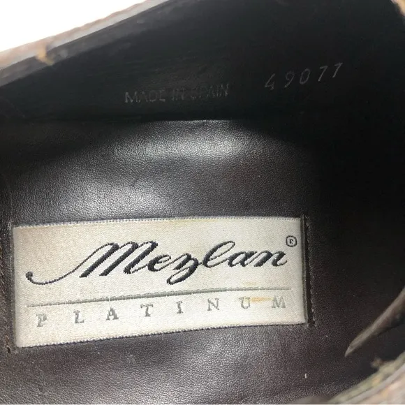 Mezlan Platinum Genuine Leather Brown Oxfords
