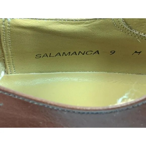 Mezlan Salamanca Square Toe Oxfords Men's Size 9 M Brown Leather Shoes