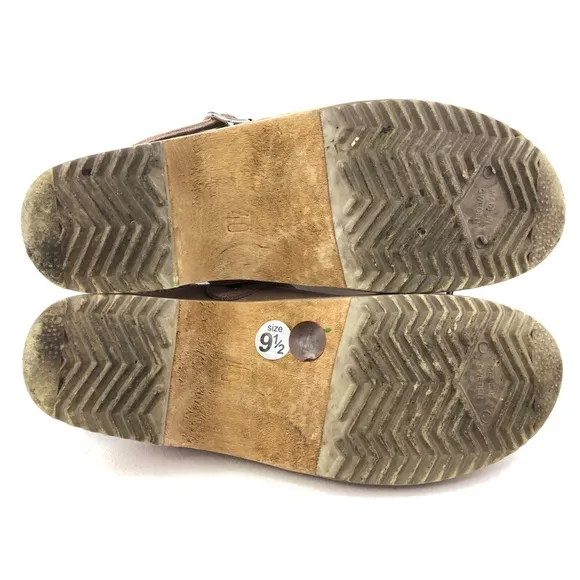 MIA Alma Pink Suede Wooden Swedish Clogs EUR 40