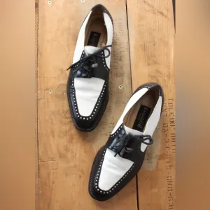 Michael Kors 1990s Leather Two Tone Black White Oxfords 8.5 Madonna