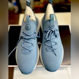 Michael KORS DAX SLIP ON STRETCH KNIT sky blue shoes size 11