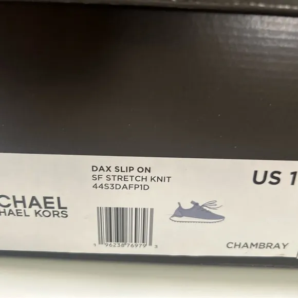 Michael KORS DAX SLIP ON STRETCH KNIT sky blue shoes size 11