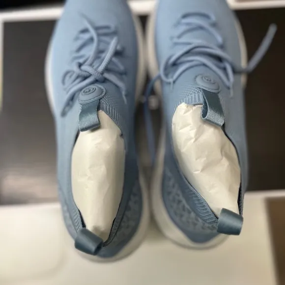 Michael KORS DAX SLIP ON STRETCH KNIT sky blue shoes size 11