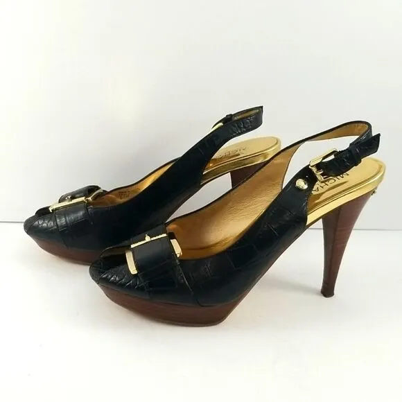 MICHAEL Michael Kors Slingback Peep Toe Size 8.5. S574