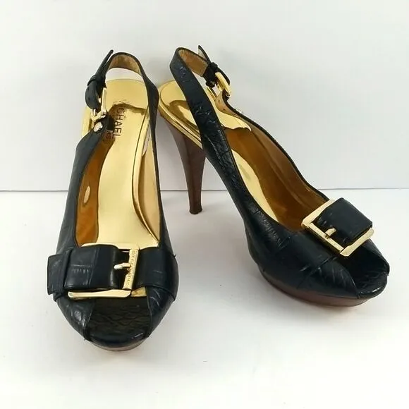 MICHAEL Michael Kors Slingback Peep Toe Size 8.5. S574