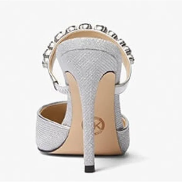 Micheal Kors | JESSA EMBELLISHED GLITTER MESH MULE