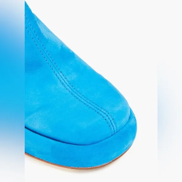 MIISTA Nicola Blue Suede Mules, Size 38
