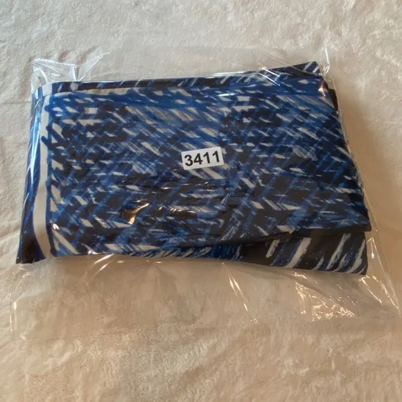 Milly Scribble Print full a-line  Midi Culotte Skirt Blue-White 33411
