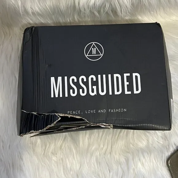 Missguided Green Square Toe Mid Heel Mules