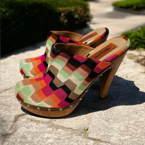 MISSONI TESSUTO MULTI COLOR CLOGS