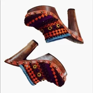 Miu Miu emroidered, wool lined Clogs / Mules, sz 6