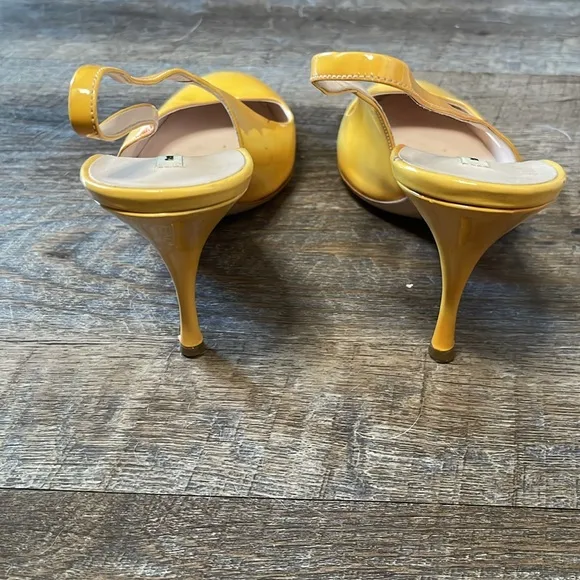 Miu Miu leather Slingback kitten Heels