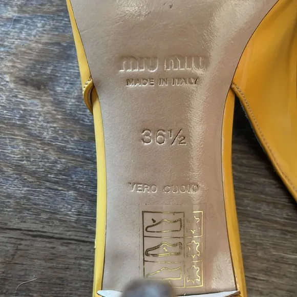 Miu Miu leather Slingback kitten Heels