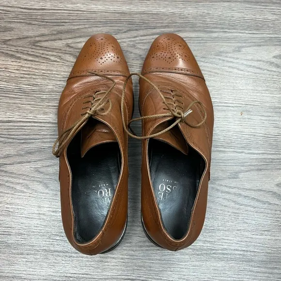 Monte Rosso Tan Cap Toe Balmoral Oxfords 10 M