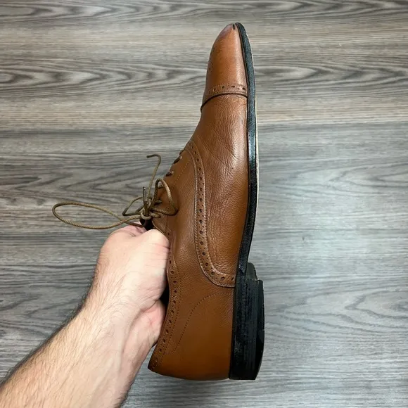 Monte Rosso Tan Cap Toe Balmoral Oxfords 10 M