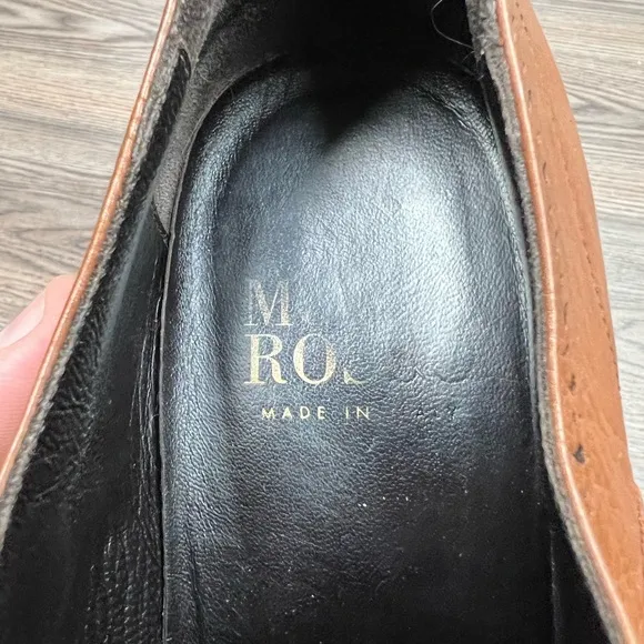 Monte Rosso Tan Cap Toe Balmoral Oxfords 10 M
