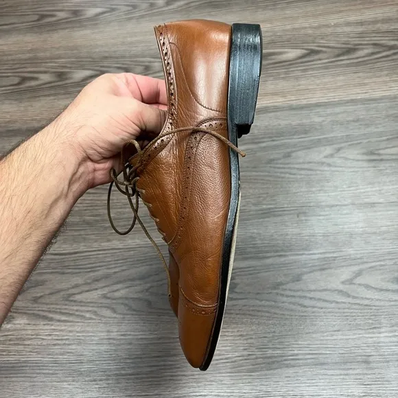 Monte Rosso Tan Cap Toe Balmoral Oxfords 10 M