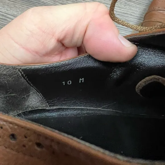 Monte Rosso Tan Cap Toe Balmoral Oxfords 10 M