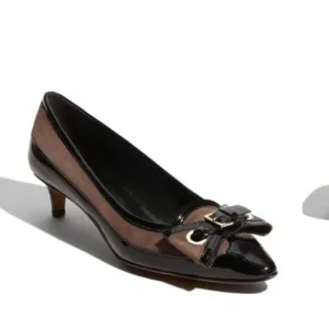 Moschino bow trim kitten heels 6.5