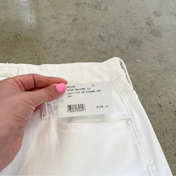 MOTHER NWT High Waisted Looker Ankle Fray Jeans