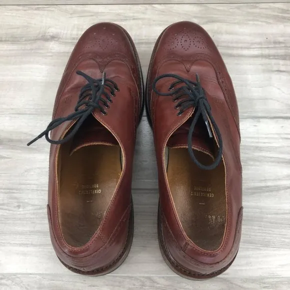 Mr. B's Aldo Oxfords Mens 12 Brown Leather Wingtip Derby Dress Shoes