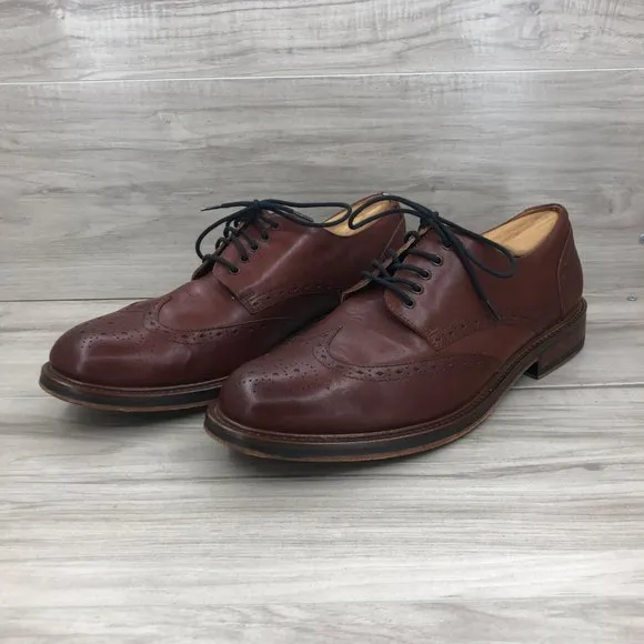 Mr. B's Aldo Oxfords Mens 12 Brown Leather Wingtip Derby Dress Shoes