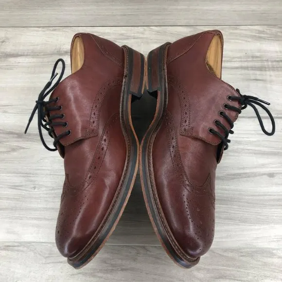Mr. B's Aldo Oxfords Mens 12 Brown Leather Wingtip Derby Dress Shoes
