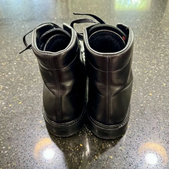 Mr. Porter HEATH Black Patent leather combat boots. Size 9.5 (England).