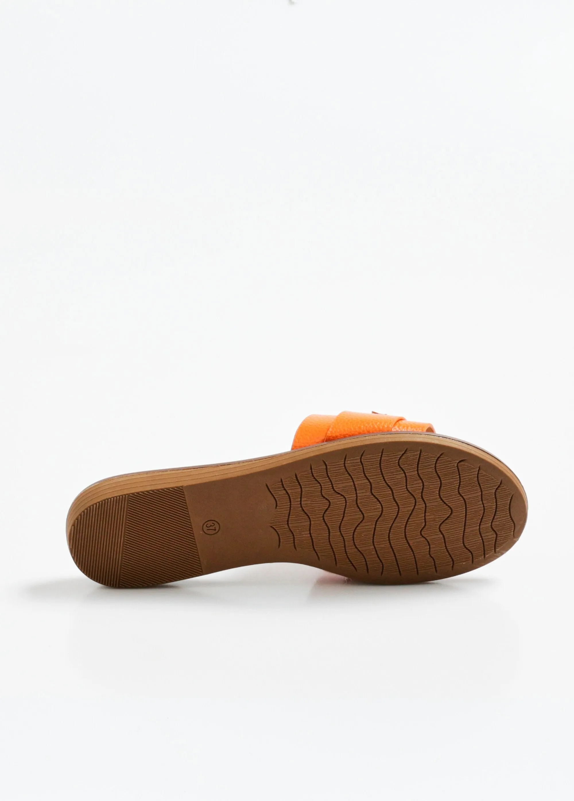 Mule-style sandals with metal detail