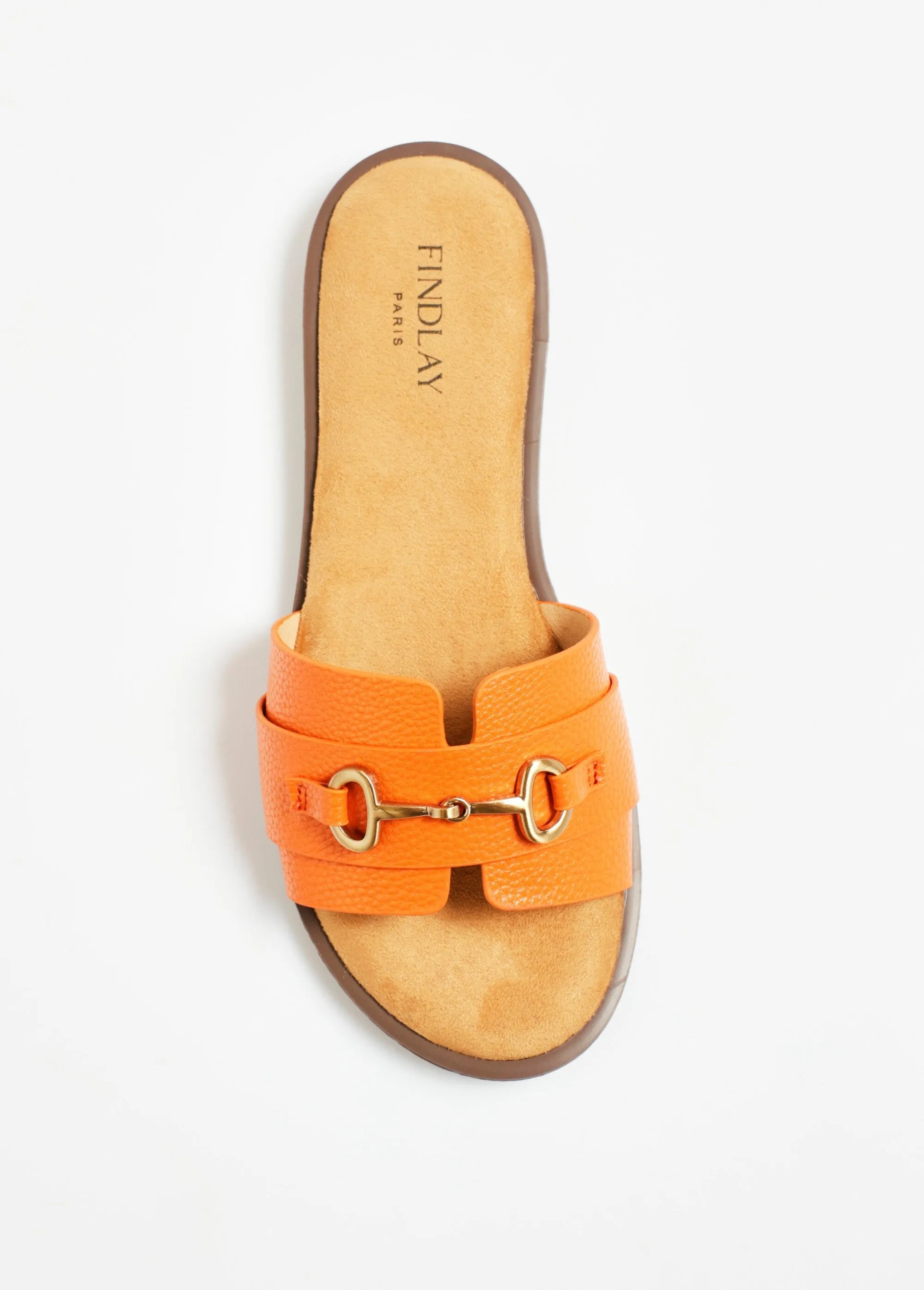 Mule-style sandals with metal detail