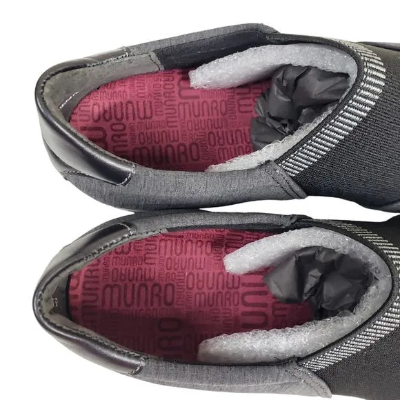 Munro Womens 8.5 K J Slip On Sneaker Shoe in Gray NEW