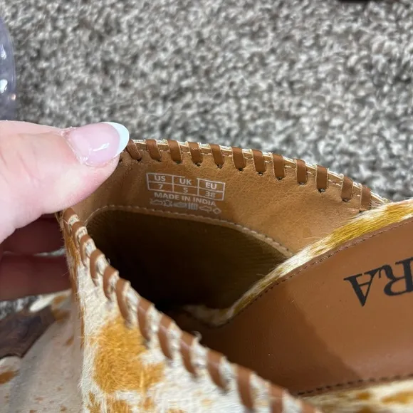 Myra ORANGE WESTERN HAND-TOOLED MULES SIZE 7 NEW IN BAG