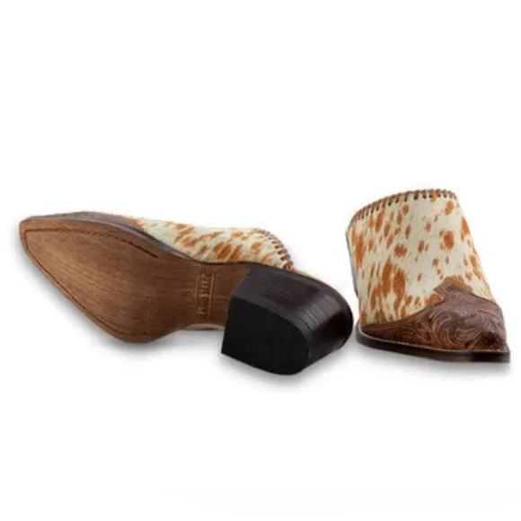 Myra ORANGE WESTERN HAND-TOOLED MULES SIZE 7 NEW IN BAG