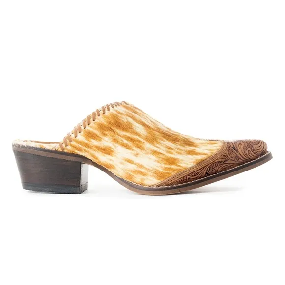 Myra ORANGE WESTERN HAND-TOOLED MULES SIZE 7 NEW IN BAG