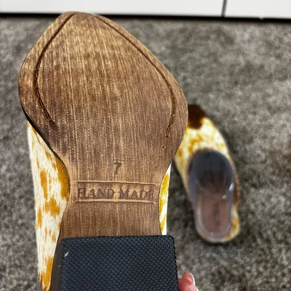 Myra ORANGE WESTERN HAND-TOOLED MULES SIZE 7 NEW IN BAG