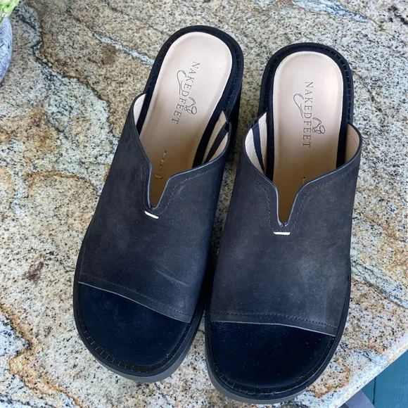 Naked Feet Freja Block Heel Mule! Size 7.5