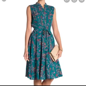 Nanette Lepore pintuck pleat front floral fit &amp; flare