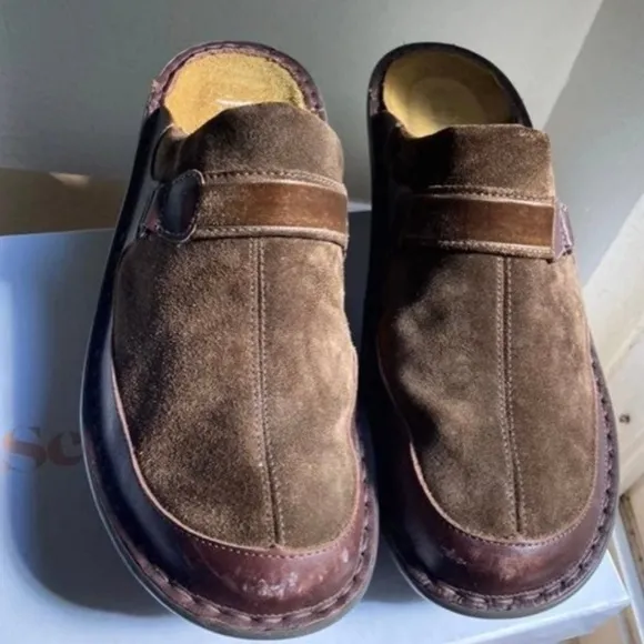 Naot Capetown Brown Suede Clogs 40 9.5
