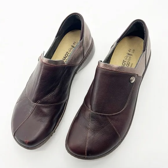 Naot Leather Slip-Ons Lagoon Brown Leather Combo size 41 US 10