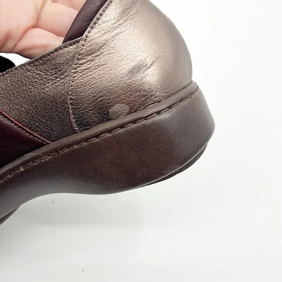 Naot Leather Slip-Ons Lagoon Brown Leather Combo size 41 US 10