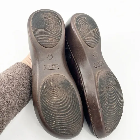Naot Leather Slip-Ons Lagoon Brown Leather Combo size 41 US 10