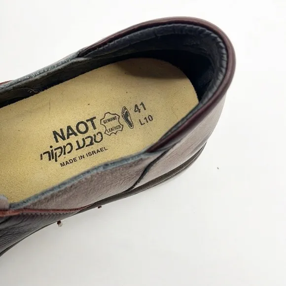 Naot Leather Slip-Ons Lagoon Brown Leather Combo size 41 US 10
