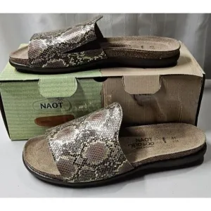 NAOT‎  Women's Skylar Slide Sandal Golden Python Leather 41/L10