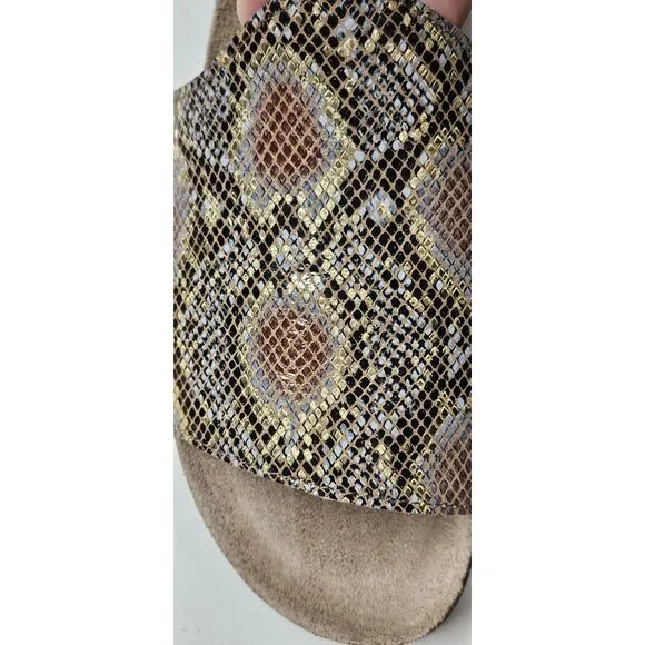 NAOT‎  Women's Skylar Slide Sandal Golden Python Leather 41/L10