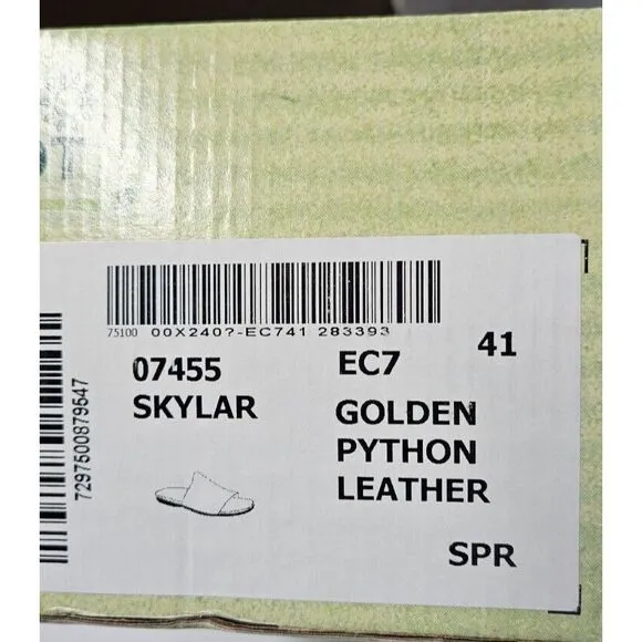 NAOT‎  Women's Skylar Slide Sandal Golden Python Leather 41/L10
